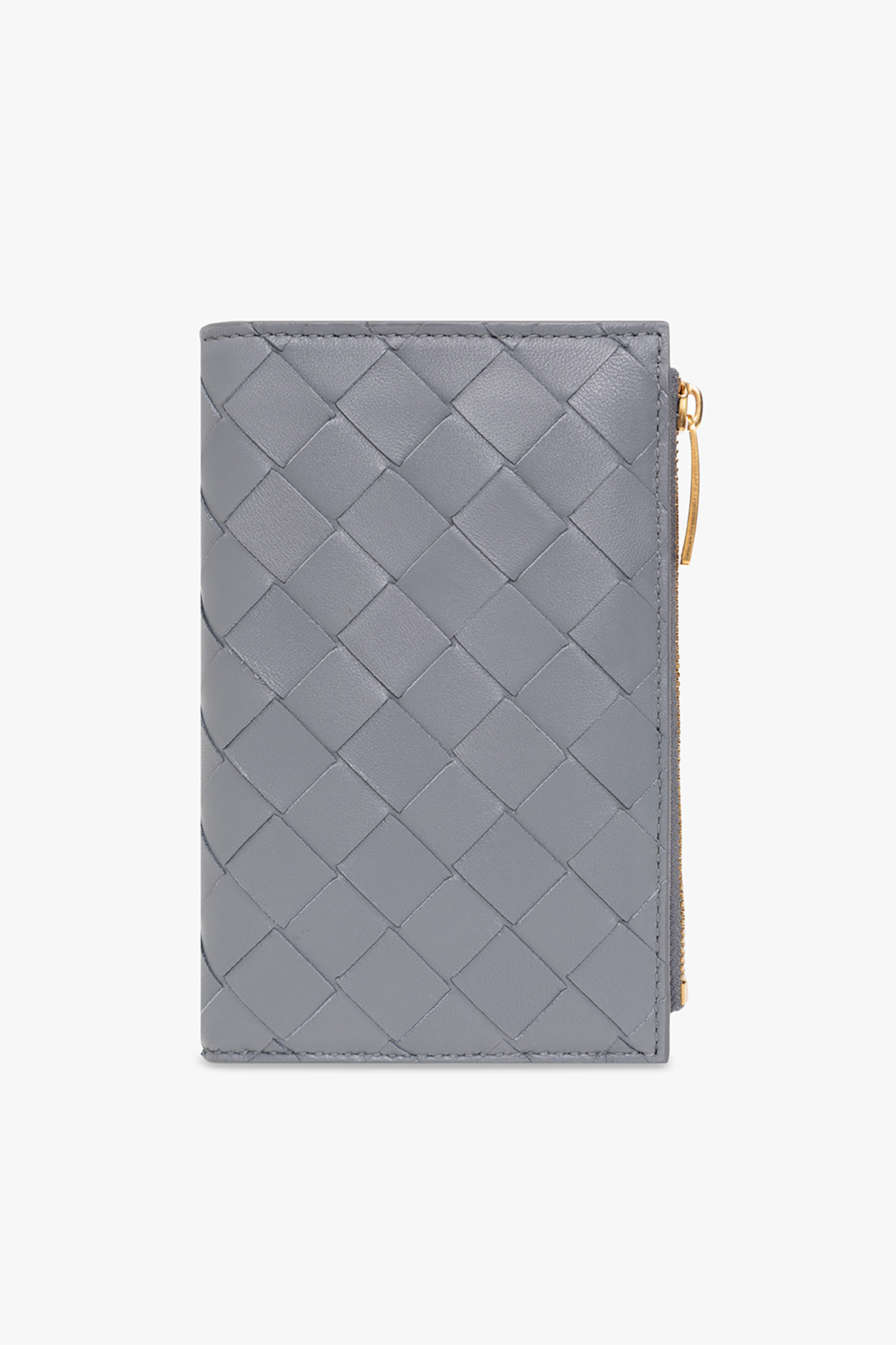 BOTTEGA VENETA★Gray Leather Intercciaco Long Wallet Bottega Veneta Bi-fold Long Wallet Grey in Leather - US